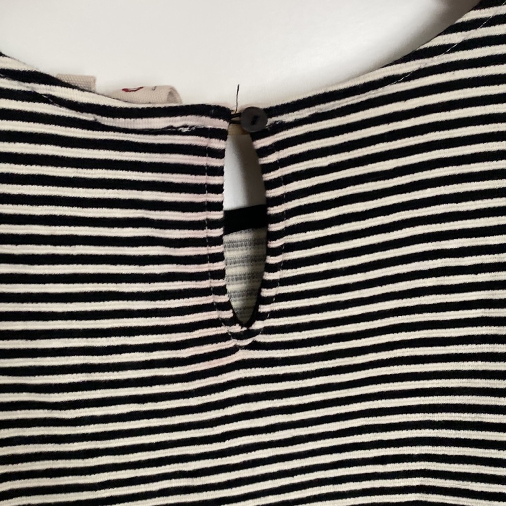 Anthropologie medium stripe puff sleeve top - Picture 7 of 7
